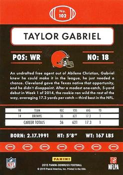 2015 Donruss - Stat Line Season #102 Taylor Gabriel Back