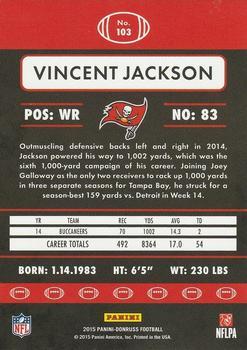 2015 Donruss - Stat Line Season #103 Vincent Jackson Back