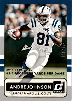 2015 Donruss - Stat Line Season #107 Andre Johnson Front