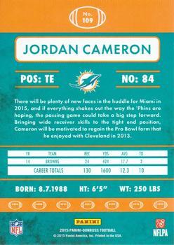 2015 Donruss - Stat Line Season #109 Jordan Cameron Back