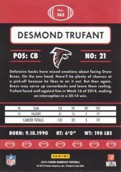 2015 Donruss - Stat Line Season #143 Desmond Trufant Back