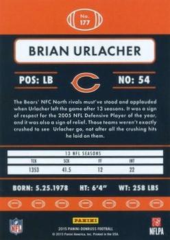 2015 Donruss - Stat Line Season #177 Brian Urlacher Back