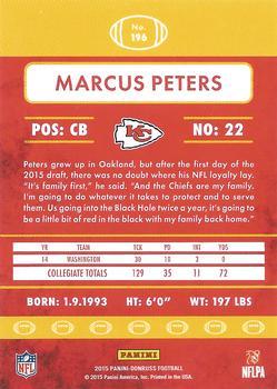 2015 Donruss - Stat Line Season #196 Marcus Peters Back