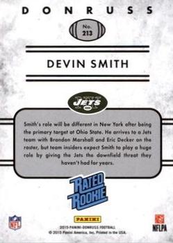 2015 Donruss - Stat Line Season #213 Devin Smith Back