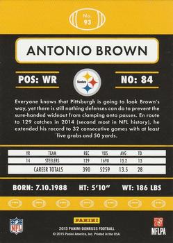 2015 Donruss - Stat Line Years #93 Antonio Brown Back