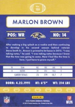 2015 Donruss - Stat Line Years #121 Marlon Brown Back