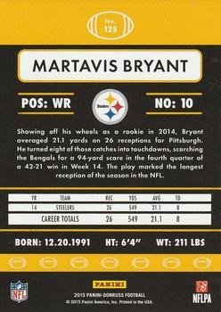 2015 Donruss - Stat Line Years #125 Martavis Bryant Back