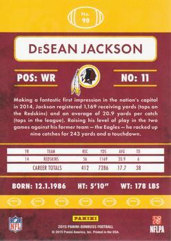 2015 Donruss - Press Proof Purple #90 DeSean Jackson Back