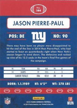 2015 Donruss - Press Proof Blue #144 Jason Pierre-Paul Back