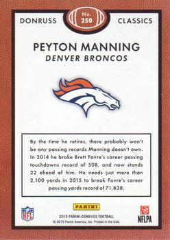 2015 Donruss - Press Proof Blue #250 Peyton Manning Back