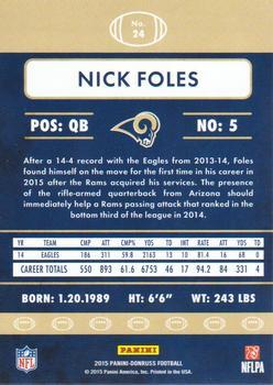 2015 Donruss - Press Proof Silver #24 Nick Foles Back