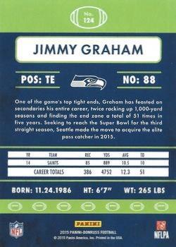 2015 Donruss - Press Proof Silver #124 Jimmy Graham Back