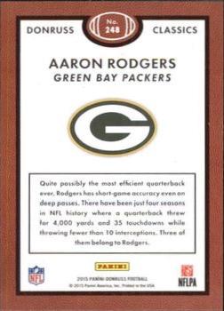 2015 Donruss - Press Proof Gold #248 Aaron Rodgers Back