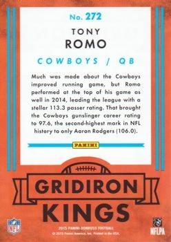 2015 Donruss - Press Proof Gold #272 Tony Romo Back