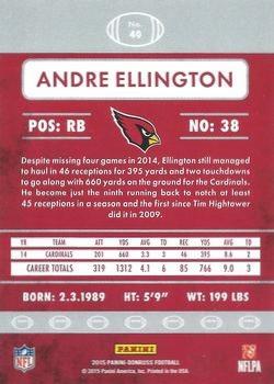 2015 Donruss - Press Proof Black #40 Andre Ellington Back