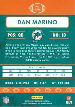 2015 Donruss - Press Proof Black #170 Dan Marino Back