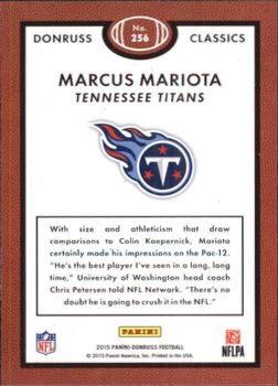 2015 Donruss - Press Proof Black #256 Marcus Mariota Back