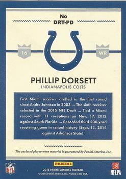 2015 Donruss - Donruss Rookie Threads #DRT-PD Phillip Dorsett Back