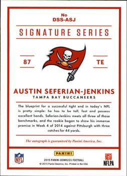 2015 Donruss - Signature Series #DSS-ASJ Austin Seferian-Jenkins Back