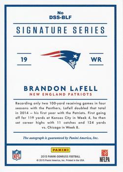 2015 Donruss - Signature Series #DSS-BLF Brandon LaFell Back
