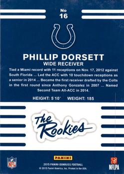 2015 Donruss - The Rookies #16 Phillip Dorsett Back