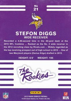 2015 Donruss - The Rookies #21 Stefon Diggs Back