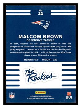 2015 Donruss - The Rookies #22 Malcom Brown Back