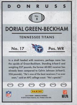 2015 Donruss - Throwback Rookies 1984 #5 Dorial Green-Beckham Back