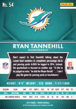 2015 Panini Prizm #54 Ryan Tannehill Back