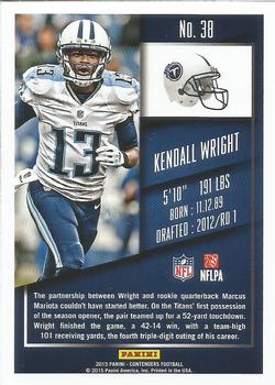 2015 Panini Contenders #38 Kendall Wright Back