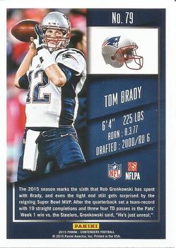2015 Panini Contenders #79 Tom Brady Back
