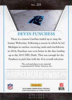 2015 Panini Crown Royale #211 Devin Funchess Back