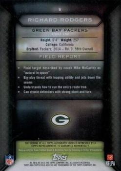 2015 Topps Field Access #6 Richard Rodgers Back