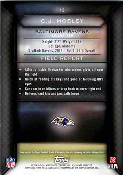 2015 Topps Field Access #13 C.J. Mosley Back