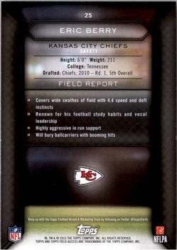 2015 Topps Field Access #25 Eric Berry Back