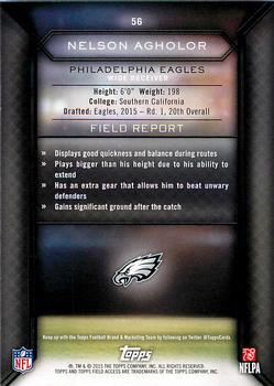 2015 Topps Field Access #56 Nelson Agholor Back