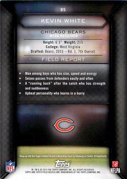 2015 Topps Field Access #85 Kevin White Back