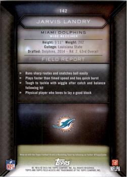2015 Topps Field Access #142 Jarvis Landry Back
