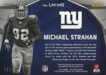 2015 Panini Spectra - Epic Legends Materials #LM-MS Michael Strahan Back