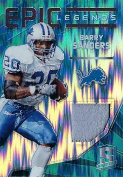 2015 Panini Spectra - Epic Legends Materials Neon Blue #LM-BS Barry Sanders Front