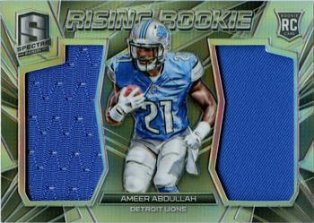 2015 Panini Spectra - Rising Rookie Materials #RR-AA Ameer Abdullah  Front