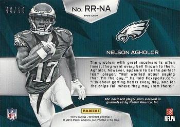 2015 Panini Spectra - Rising Rookie Materials Neon Blue #RR-NA Nelson Agholor  Back