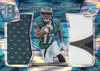 2015 Panini Spectra - Rising Rookie Materials Neon Blue #RR-NA Nelson Agholor  Front