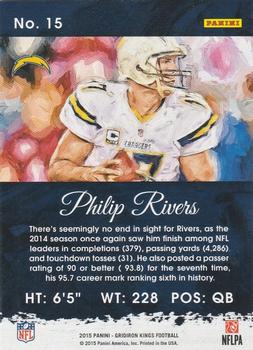 2015 Panini Gridiron Kings - Red Framed #15 Philip Rivers Back