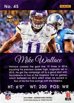 2015 Panini Gridiron Kings - Red Framed #45 Mike Wallace Back