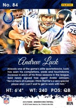 2015 Panini Gridiron Kings - Red Framed #84 Andrew Luck Back