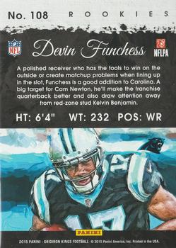 2015 Panini Gridiron Kings - Red Framed #108 Devin Funchess Back
