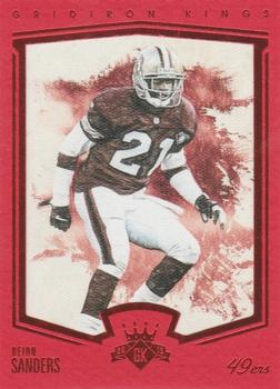 2015 Panini Gridiron Kings - Red Framed #179 Deion Sanders Front
