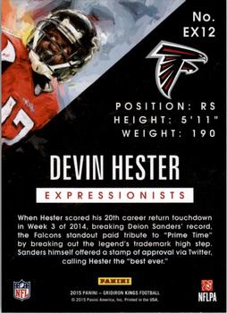 2015 Panini Gridiron Kings - Expressionists #EX12 Devin Hester Back