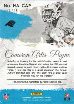 2015 Panini Gridiron Kings - Heir Apparent #HA-CAP Cameron Artis-Payne Back